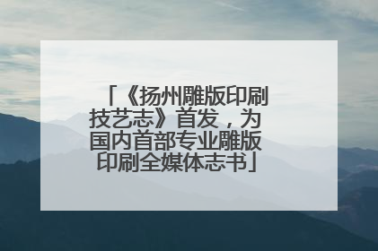《扬州雕版印刷技艺志》首发，为国内首部专业雕版印刷全媒体志书