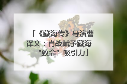 《藏海传》导演曹译文：肖战赋予藏海“致命”吸引力