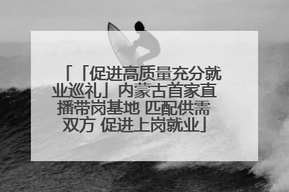 「促进高质量充分就业巡礼」内蒙古首家直播带岗基地 匹配供需双方 促进上岗就业