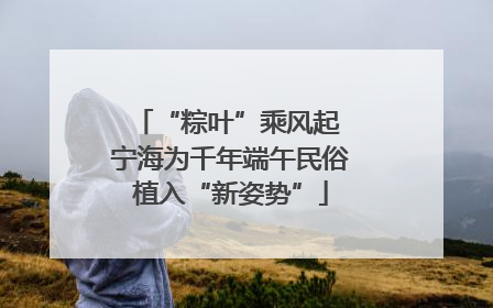 “粽叶”乘风起 宁海为千年端午民俗植入“新姿势”