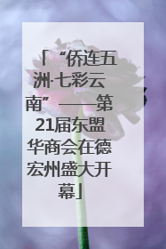 “侨连五洲·七彩云南”——第21届东盟华商会在德宏州盛大开幕