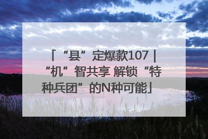 “县”定爆款107｜“机”智共享 解锁“特种兵团”的N种可能