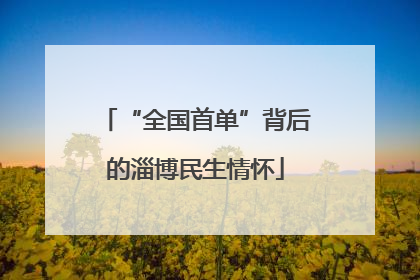 “全国首单”背后的淄博民生情怀