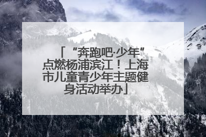 “奔跑吧·少年”点燃杨浦滨江！上海市儿童青少年主题健身活动举办