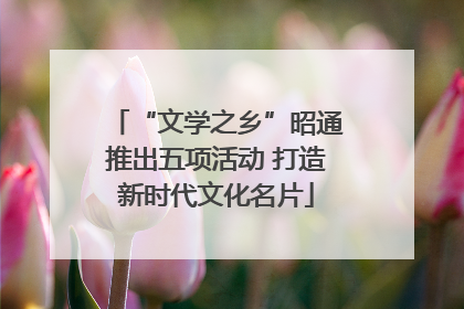 “文学之乡”昭通推出五项活动 打造新时代文化名片