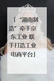 “湖南制造”牵手京东工业 联手打造工业电商平台