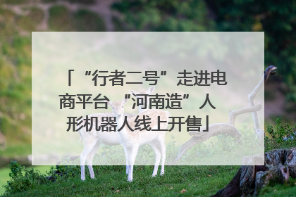 “行者二号”走进电商平台 “河南造”人形机器人线上开售