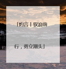 灼言丨驭浪前行，勇立潮头