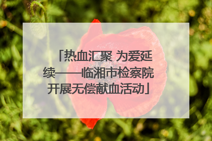 热血汇聚 为爱延续——临湘市检察院开展无偿献血活动