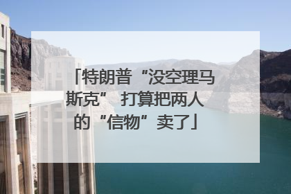 特朗普“没空理马斯克” 打算把两人的“信物”卖了