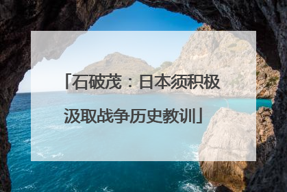石破茂：日本须积极汲取战争历史教训