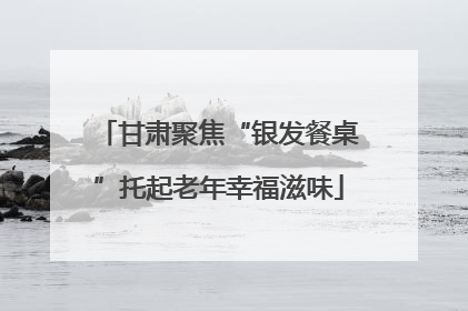 甘肃聚焦“银发餐桌”托起老年幸福滋味
