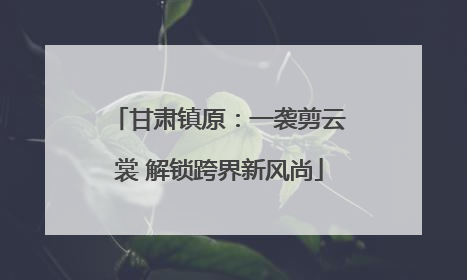 甘肃镇原：一袭剪云裳 解锁跨界新风尚