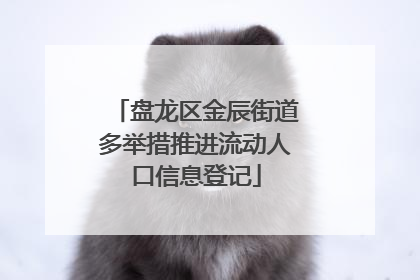盘龙区金辰街道多举措推进流动人口信息登记
