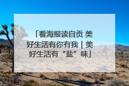 看海报读自贡 美好生活有你有我｜美好生活有“盐”味
