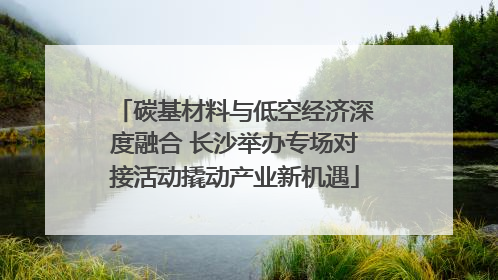 碳基材料与低空经济深度融合 长沙举办专场对接活动撬动产业新机遇