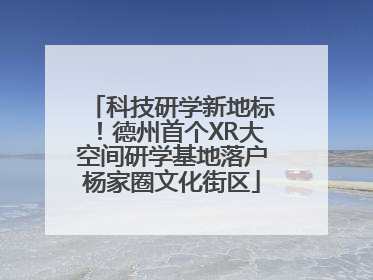 科技研学新地标！德州首个XR大空间研学基地落户杨家圈文化街区