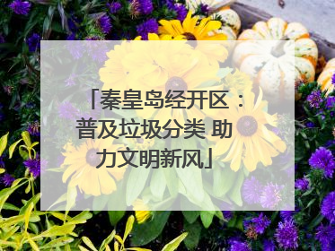 秦皇岛经开区：普及垃圾分类 助力文明新风