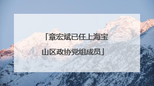 章宏斌已任上海宝山区政协党组成员