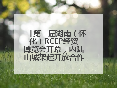 第二届湖南（怀化）RCEP经贸博览会开幕，内陆山城架起开放合作新桥梁