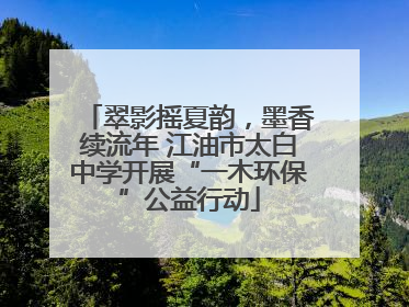 翠影摇夏韵，墨香续流年 江油市太白中学开展“一木环保”公益行动