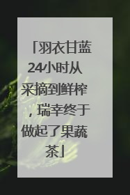 羽衣甘蓝24小时从采摘到鲜榨，瑞幸终于做起了果蔬茶