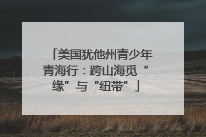 美国犹他州青少年青海行：跨山海觅“缘”与“纽带”
