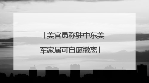 美官员称驻中东美军家属可自愿撤离