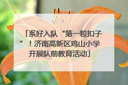 系好入队“第一粒扣子”！济南高新区鸡山小学开展队前教育活动