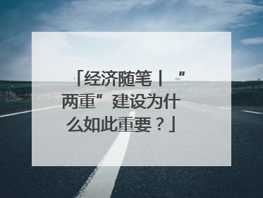 经济随笔丨“两重”建设为什么如此重要？