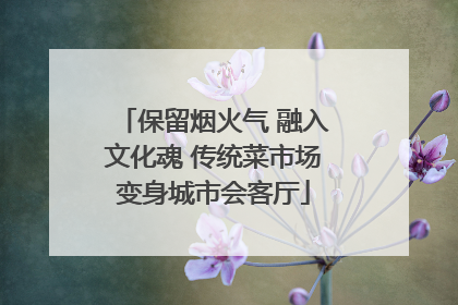 保留烟火气 融入文化魂 传统菜市场变身城市会客厅