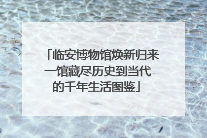 临安博物馆焕新归来 一馆藏尽历史到当代的千年生活图鉴