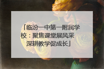 临汾一中第一附属学校：聚焦课堂展风采 深耕教学促成长
