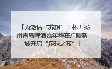 为激情“苏超”干杯！扬州青岛啤酒嘉年华在广陵新城开启“足球之夜”