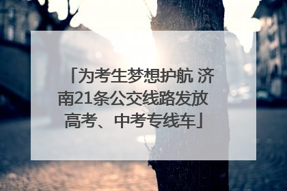 为考生梦想护航 济南21条公交线路发放高考、中考专线车