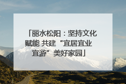 丽水松阳：坚持文化赋能 共建“宜居宜业宜游”美好家园