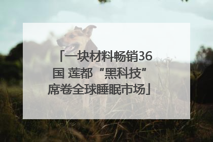 一块材料畅销36国 莲都“黑科技”席卷全球睡眠市场
