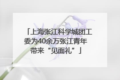 上海张江科学城团工委为40余万张江青年带来“见面礼”
