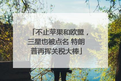 不止苹果和欧盟，三星也被点名 特朗普再挥关税大棒