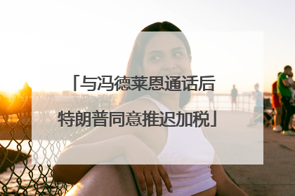 与冯德莱恩通话后 特朗普同意推迟加税