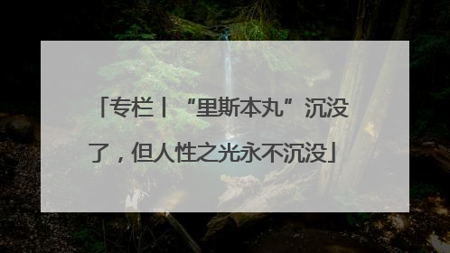 专栏丨“里斯本丸”沉没了，但人性之光永不沉没