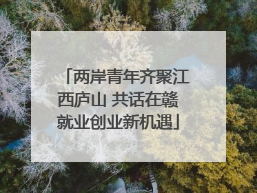 两岸青年齐聚江西庐山 共话在赣就业创业新机遇
