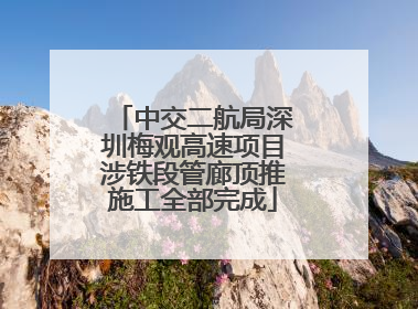 中交二航局深圳梅观高速项目涉铁段管廊顶推施工全部完成