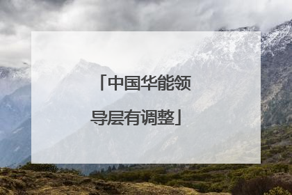 中国华能领导层有调整