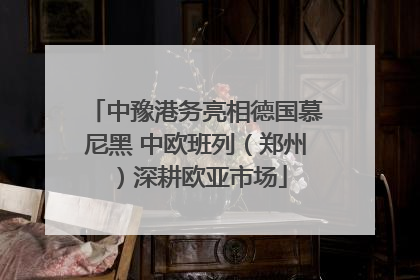 中豫港务亮相德国慕尼黑 中欧班列（郑州）深耕欧亚市场