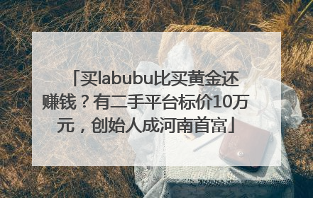 买labubu比买黄金还赚钱？有二手平台标价10万元，创始人成河南首富