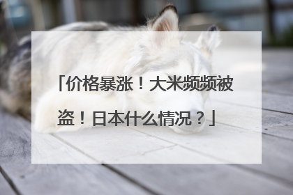 价格暴涨！大米频频被盗！日本什么情况？