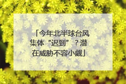 今年北半球台风集体“迟到”？潜在威胁不容小觑