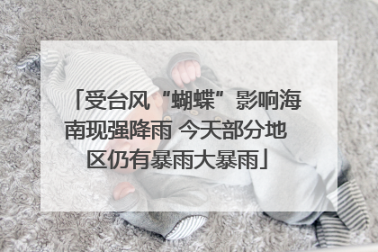 受台风“蝴蝶”影响海南现强降雨 今天部分地区仍有暴雨大暴雨