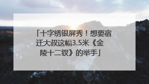 十字绣银屏秀！想要宿迁大叔这幅3.5米《金陵十二钗》的举手
